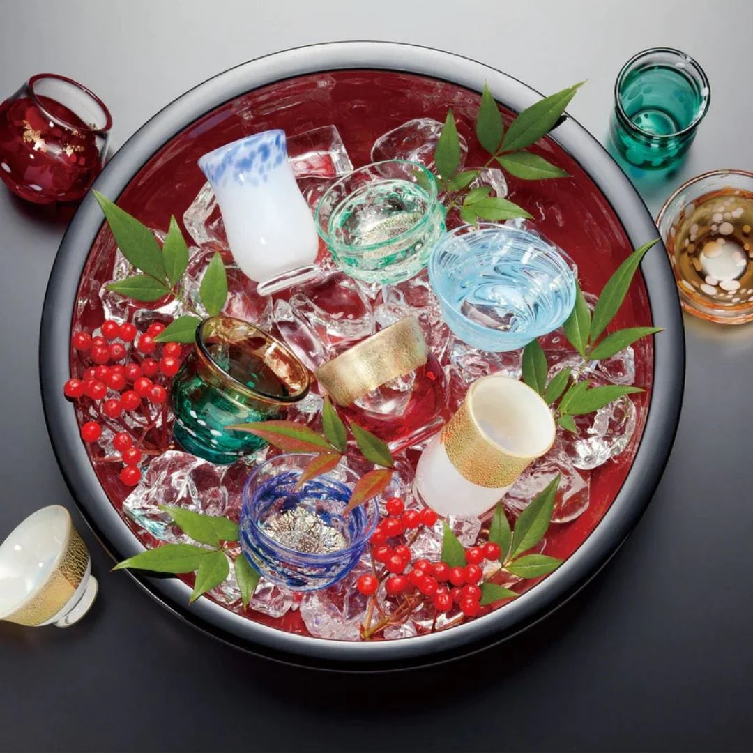 津軽びいどろ 盃 3月 春雷 盃12ヶ月コレクション ガラス 酒器 日本酒グラス ギフト 贈り物 ハンドメイド 手作り おしゃれ 日本製