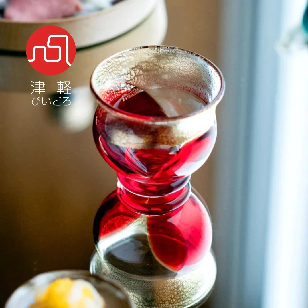 津軽びいどろ 盃 4月 花見 盃12ヶ月コレクション ガラス 酒器 日本酒グラス ギフト 贈り物 ハンドメイド 手作り おしゃれ 日本製