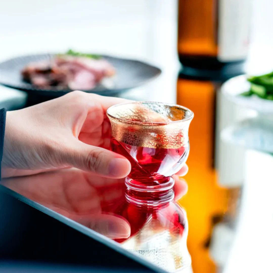 津軽びいどろ 盃 4月 花見 盃12ヶ月コレクション ガラス 酒器 日本酒グラス ギフト 贈り物 ハンドメイド 手作り おしゃれ 日本製