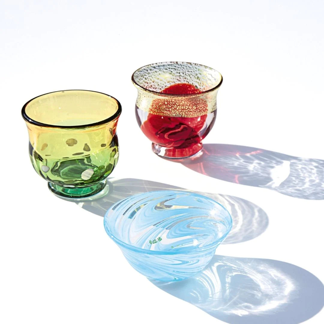 津軽びいどろ 盃 4月 花見 盃12ヶ月コレクション ガラス 酒器 日本酒グラス ギフト 贈り物 ハンドメイド 手作り おしゃれ 日本製