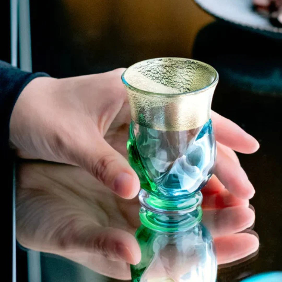 津軽びいどろ 盃 7月 夏の雲 盃12ヶ月コレクション ガラス 酒器 日本酒グラス ギフト 贈り物 ハンドメイド 手作り おしゃれ 日本製