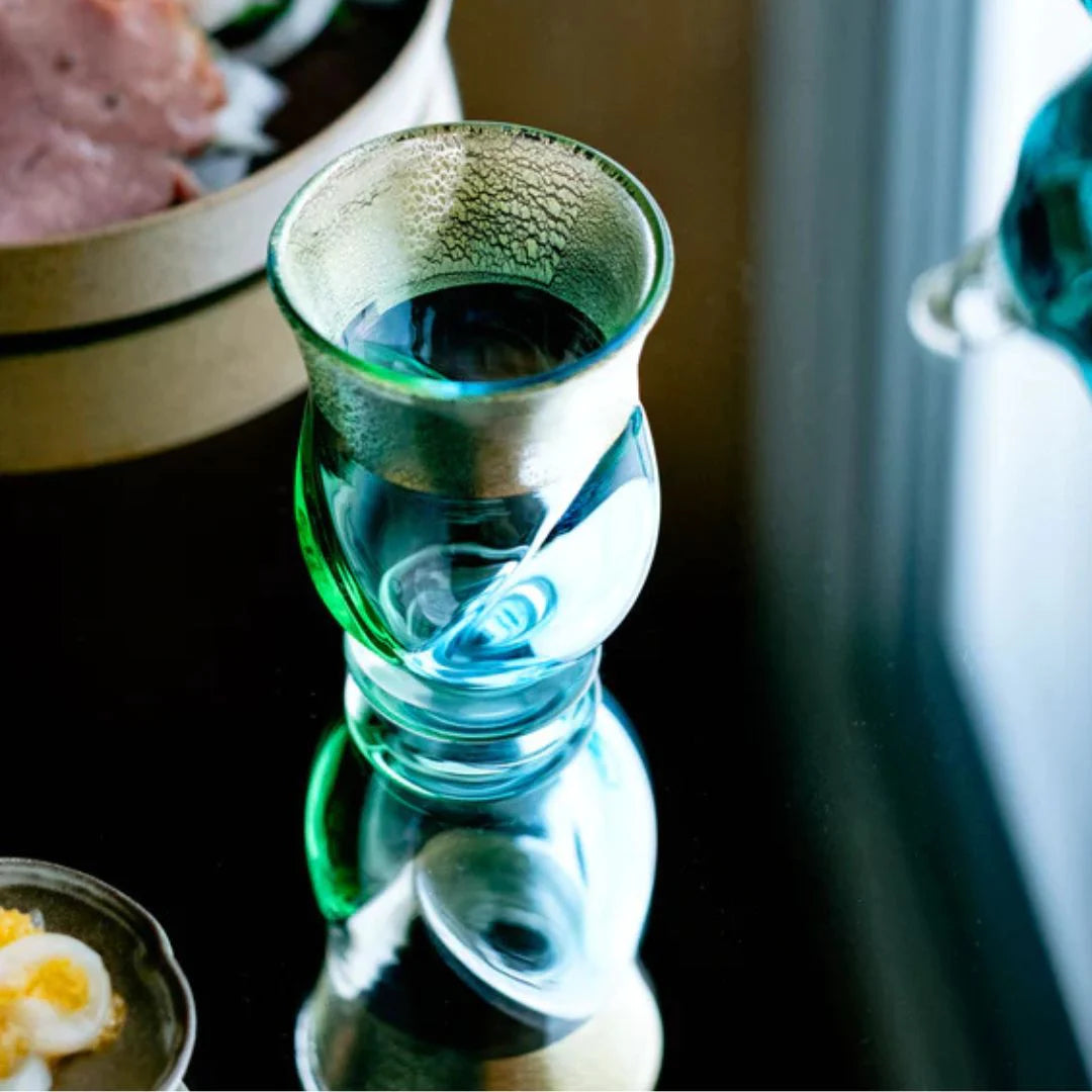 津軽びいどろ 盃 7月 夏の雲 盃12ヶ月コレクション ガラス 酒器 日本酒グラス ギフト 贈り物 ハンドメイド 手作り おしゃれ 日本製