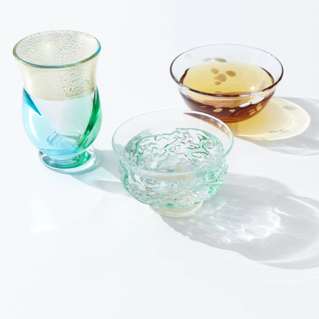 津軽びいどろ 盃 7月 夏の雲 盃12ヶ月コレクション ガラス 酒器 日本酒グラス ギフト 贈り物 ハンドメイド 手作り おしゃれ 日本製