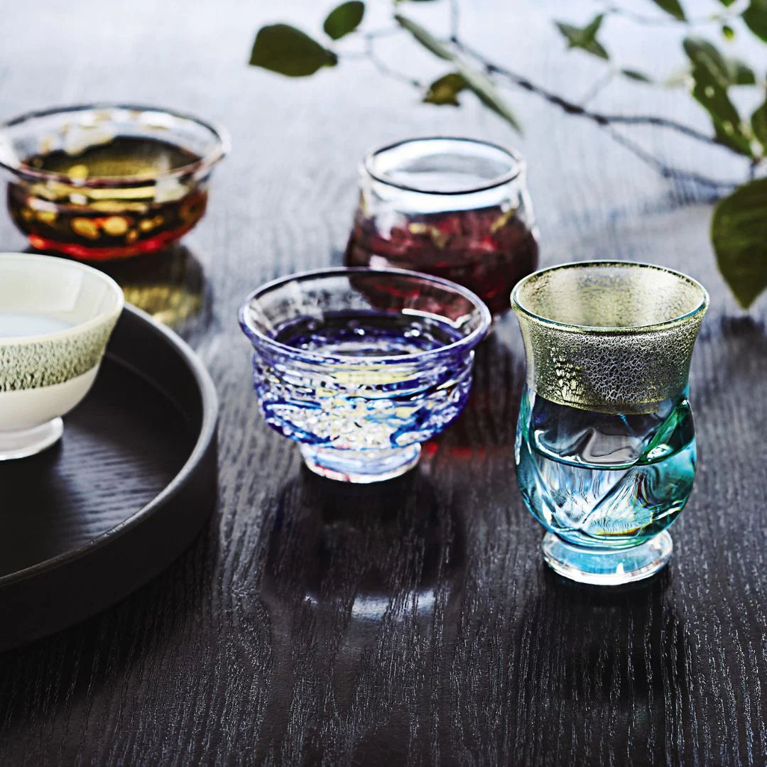 津軽びいどろ 盃 7月 夏の雲 盃12ヶ月コレクション ガラス 酒器 日本酒グラス ギフト 贈り物 ハンドメイド 手作り おしゃれ 日本製