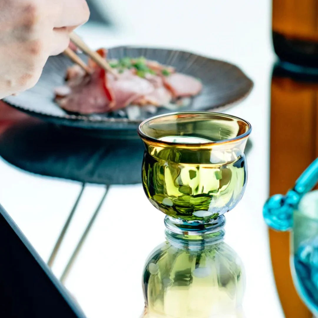 津軽びいどろ 盃 9月 月見 盃12ヶ月コレクション ガラス 酒器 日本酒グラス ギフト 贈り物 ハンドメイド 手作り おしゃれ 日本製