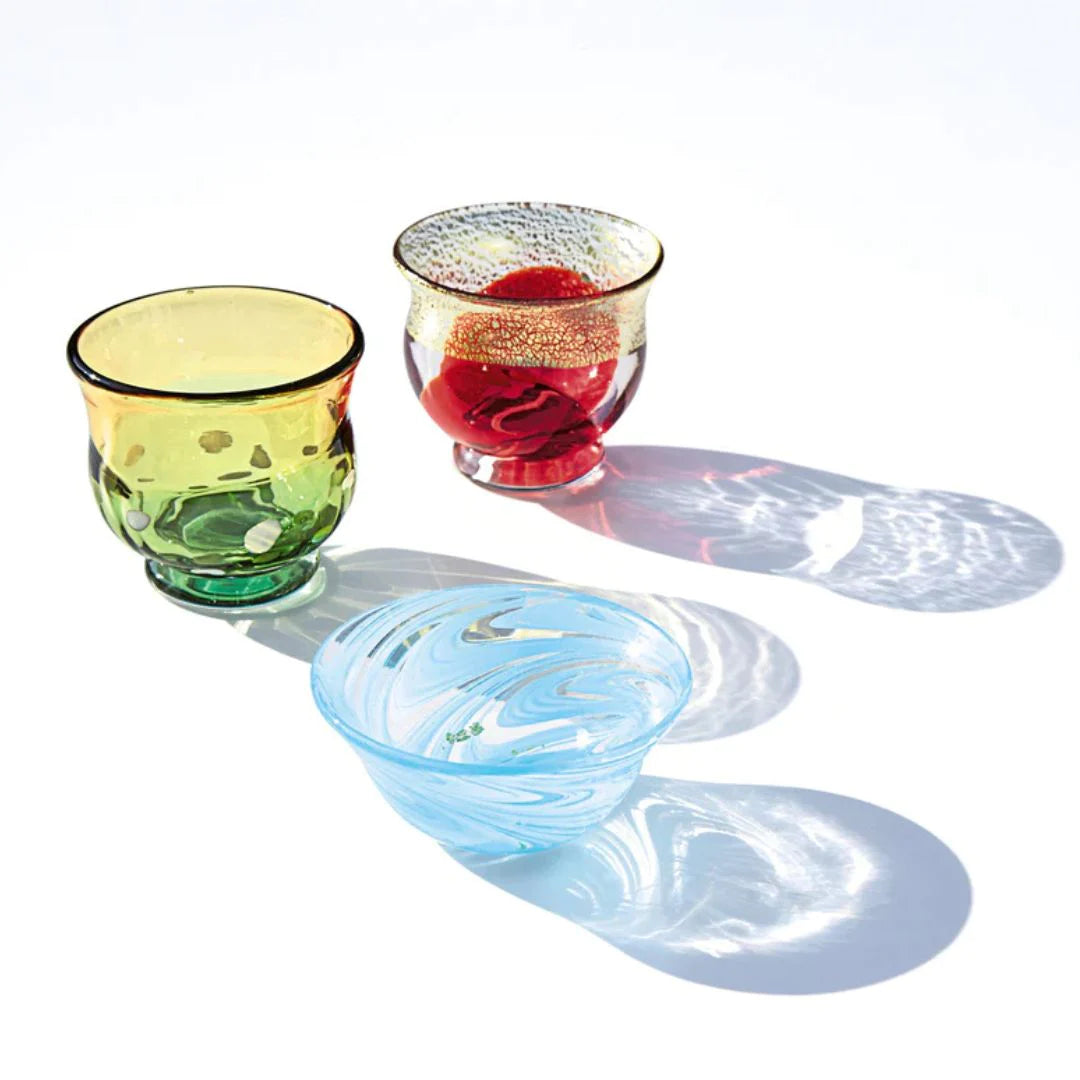 津軽びいどろ 盃 9月 月見 盃12ヶ月コレクション ガラス 酒器 日本酒グラス ギフト 贈り物 ハンドメイド 手作り おしゃれ 日本製