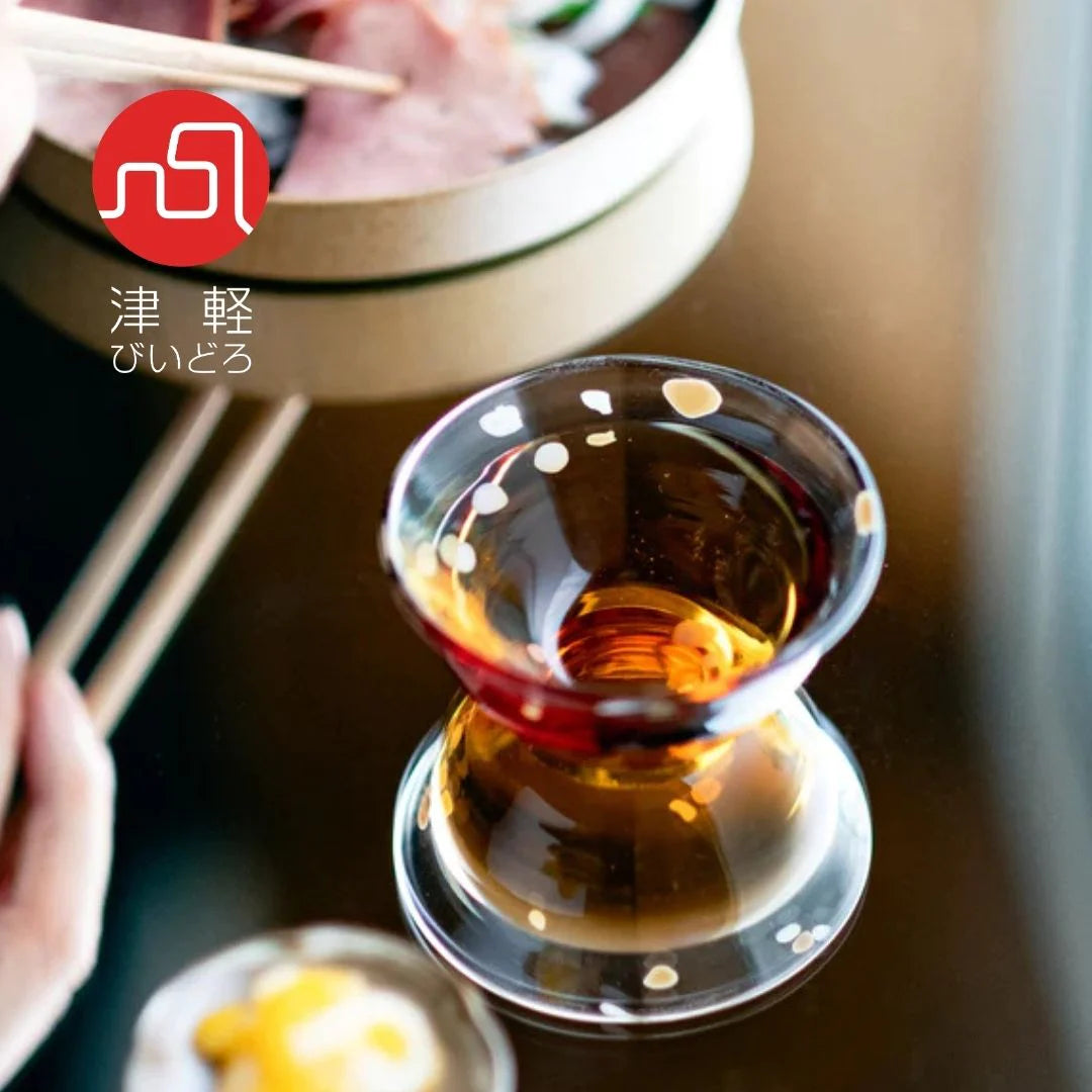 津軽びいどろ 盃 10月 秋の空 盃12ヶ月コレクション ガラス 酒器 日本酒グラス ギフト 贈り物 ハンドメイド 手作り おしゃれ 日本製
