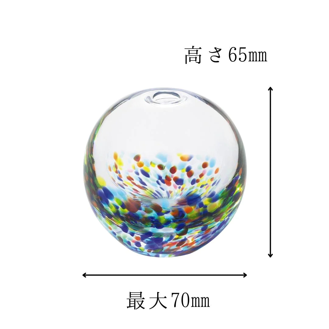 津軽びいどろ  ＭＡＴＳＵＲＩ  一輪挿し 花器 ガラス 化粧箱入り 花瓶 ギフト 贈り物 丸 小さい ハンドメイド 手作り おしゃれ 生け花 日本製
