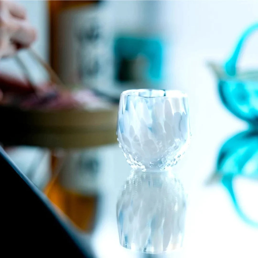 津軽びいどろ 盃 1月 雪見 盃12ヶ月コレクション ガラス 酒器 日本酒グラス ギフト 贈り物 ハンドメイド 手作り おしゃれ 日本製