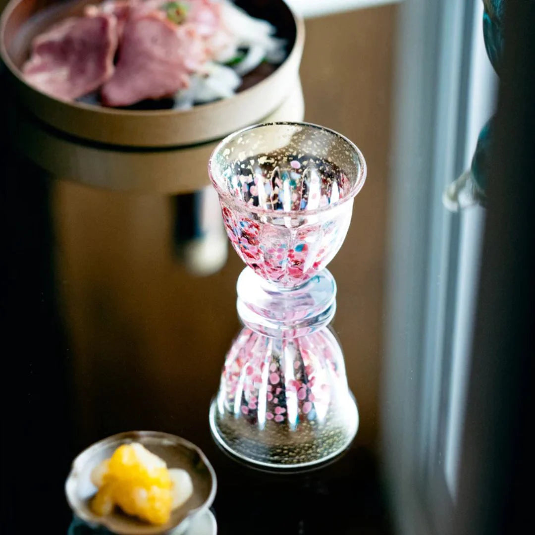 津軽びいどろ 盃 2月 春時雨 盃12ヶ月コレクション ガラス 酒器 日本酒グラス ギフト 贈り物 ハンドメイド 手作り おしゃれ 日本製