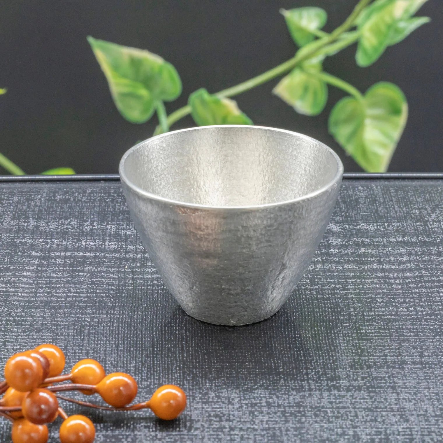 スタジオ一圭 角谷圭二郎 錫製 お猪口 (約50ml) 単品 片口1×お猪口1 セット 片口1×お猪口2 ペアセット 桐箱入り 人間国宝 角谷家 酒器 お猪口 盃