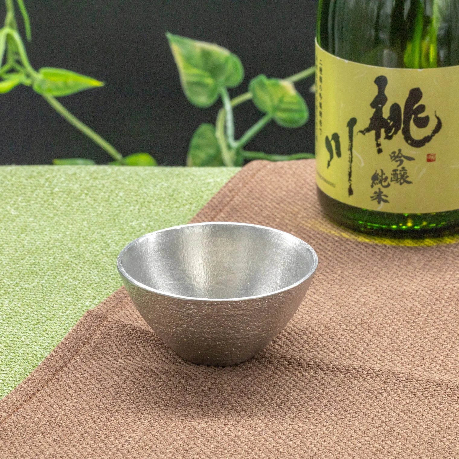 スタジオ一圭 角谷圭二郎 錫製 お猪口(広口) (約50ml) 選べるセット (単品/片口/ペア) 桐箱入り 人間国宝 角谷家 酒器 盃