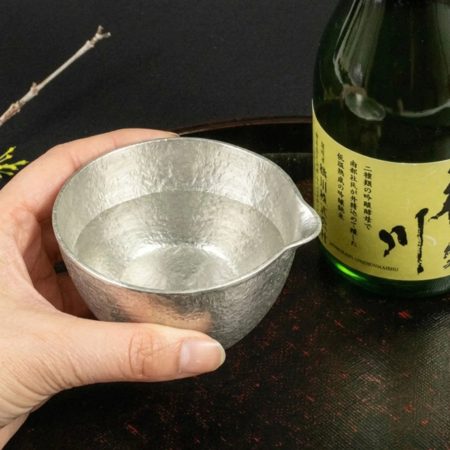 スタジオ一圭 角谷圭二郎 錫製 片口 (単品) 桐箱入り 人間国宝 角谷家 日本酒 酒器 徳利 カラフェ