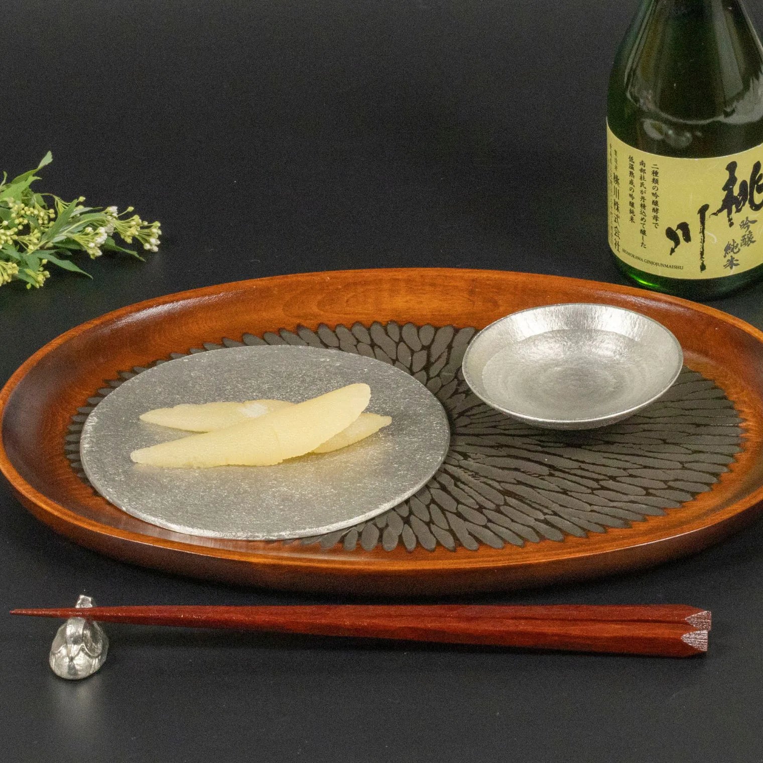 スタジオ一圭 角谷圭二郎 錫製 丸プレート＆菓子切り 選べるセット (単品/セット) 桐箱・紙箱入り 人間国宝 角谷家 お茶菓子