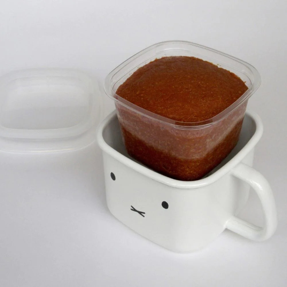 富士ホーロー ミッフィー 角型 ストックポット (1.5L) 味噌ポット 保存容器 密閉容器 IH 直火 オーブン ホーロー鍋 シンプル おしゃれ 琺瑯