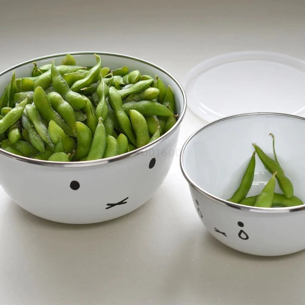 富士ホーロー ミッフィー ミキシングボール 3点セット フタ付き 14cm 16cm 18cm 保存容器 オーブン ホーロー シンプル おしゃれ 琺瑯