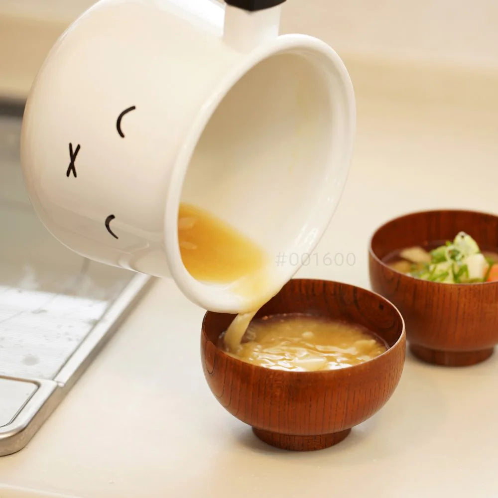 富士ホーロー ミッフィー ボリス マルチポット 16㎝ (2.2L) 片手鍋 フタ付 注ぎ口付 ホーロー鍋 炊飯 揚げ物 調理器具 シンプル おしゃれ 琺瑯