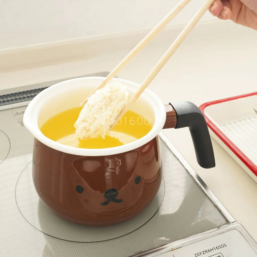 富士ホーロー ミッフィー ボリス マルチポット 16㎝ (2.2L) 片手鍋 フタ付 注ぎ口付 ホーロー鍋 炊飯 揚げ物 調理器具 シンプル おしゃれ 琺瑯