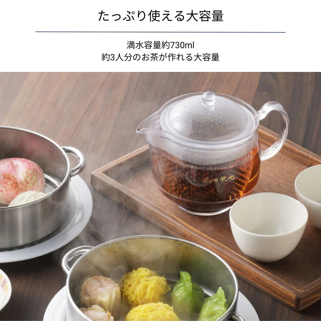 ヨシカワ 菰田欣也 クリアティーポット 730ml 割れにくい 透明 おしゃれ 紅茶 お茶 燕三条 日本製