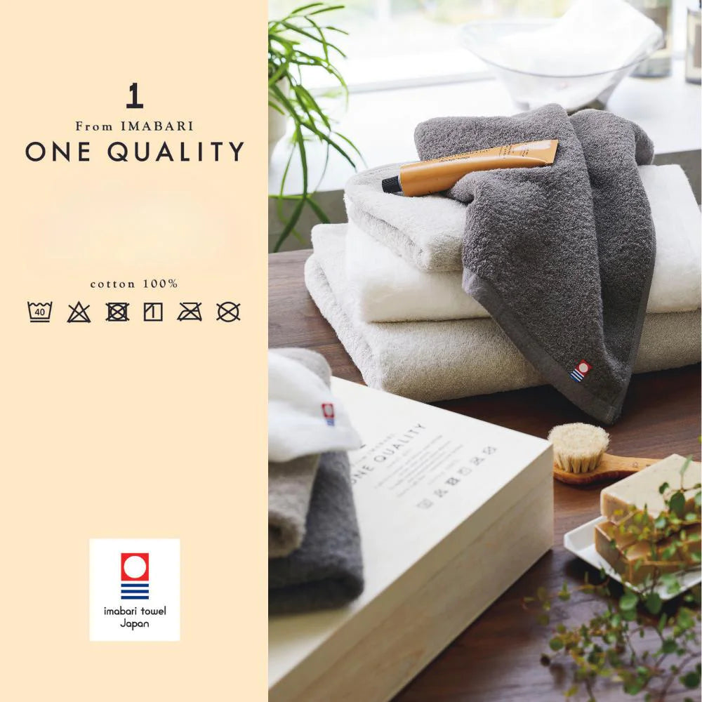 ONEQUALITY フェイスタオル 34×80cm 今治タオル 綿100％ 家庭用 ふんわり 日本製