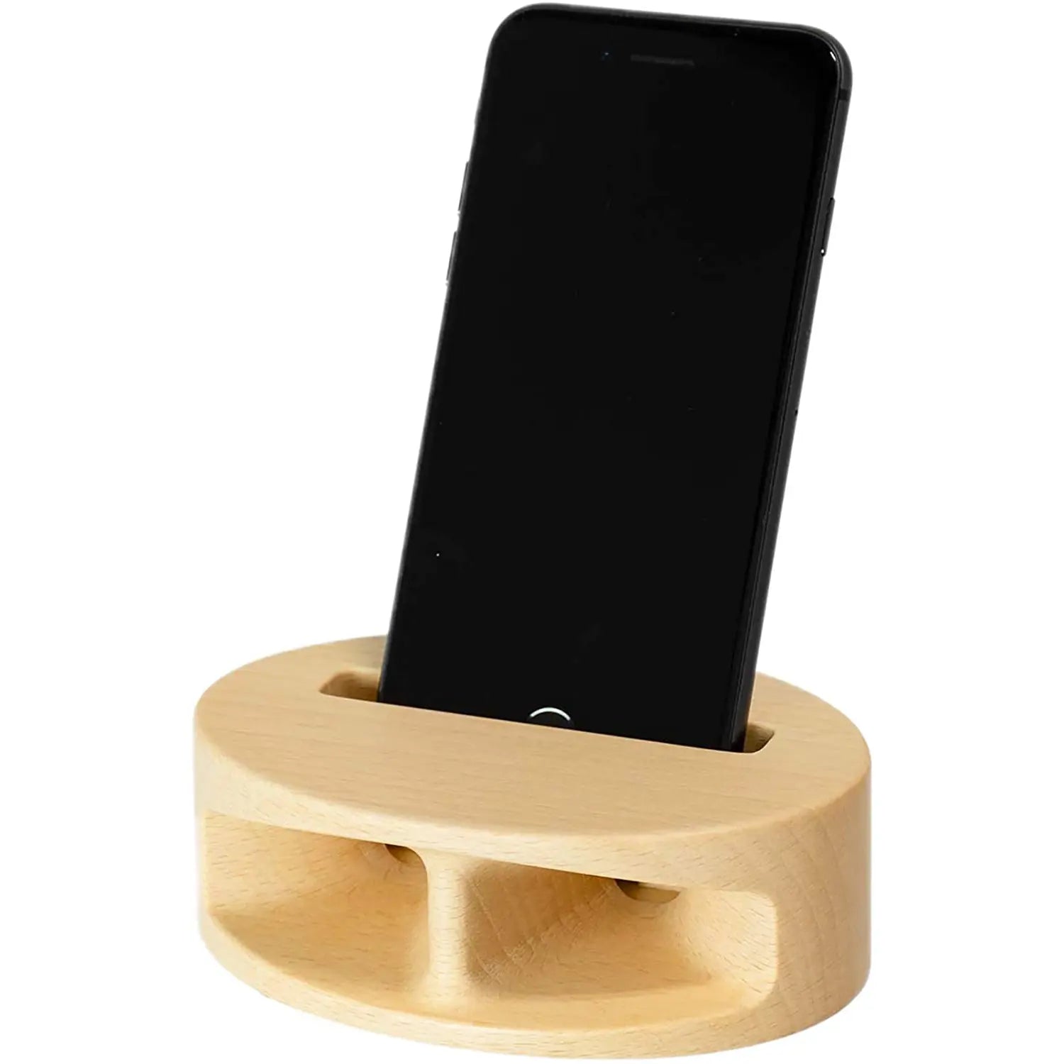 MUKUNE iPhone用 無電源 木製スピーカー 充電可能タイプ ブナ