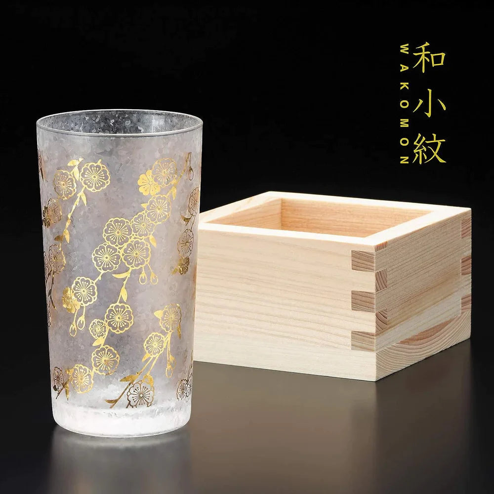 日本酒グラス プレミアムニッポンテイスト 枡付き杯 (枝垂桜) 145ml
