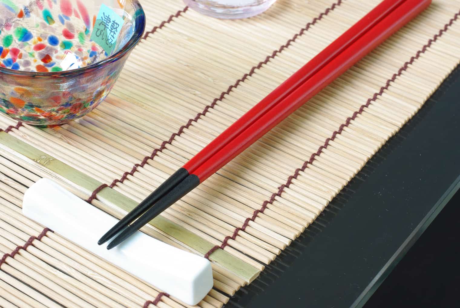 紀州漆器 夫婦箸 伝統工芸 手塗り仕上げ 桜 2本セット 24cm・22.5cm