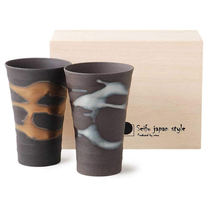 岐阜 フィットポスト（美濃焼 金昇窯 金銀流し ビールカップ ペア 250ml）