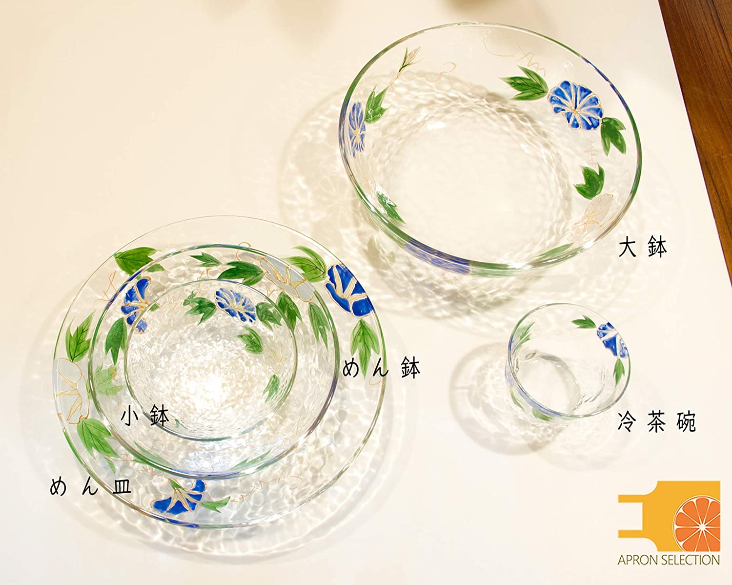 京絵付ガラス 小鉢　約口径12.0×高さ5.0cm